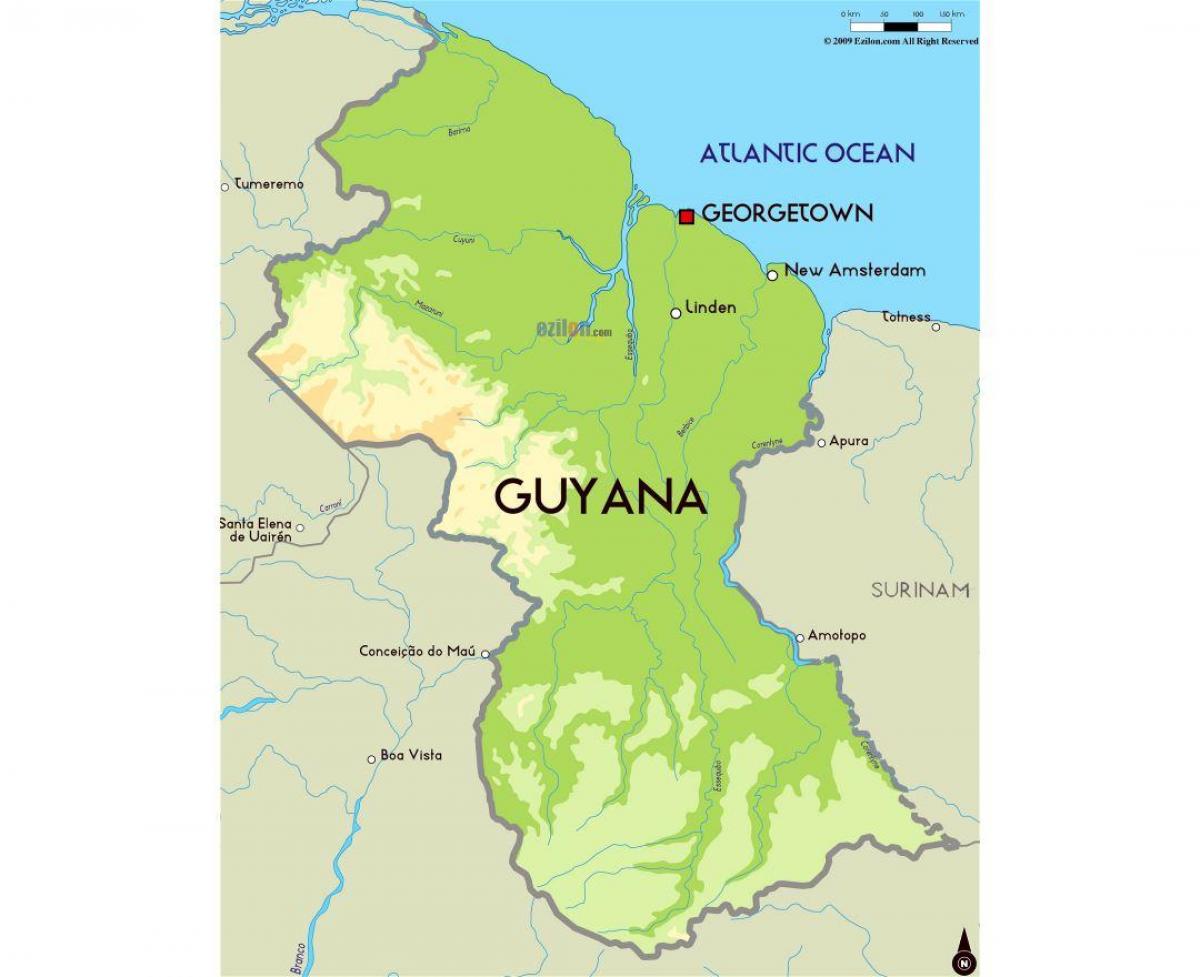 et kart over Guyana