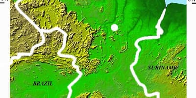 Kart av satellitt kart over Guyana